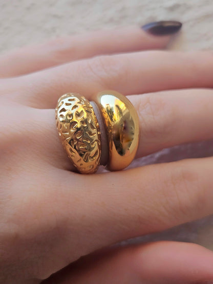 Anello Bold Martellato