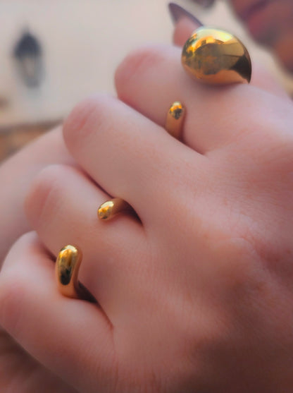 Anello Goccia Aperto Bold