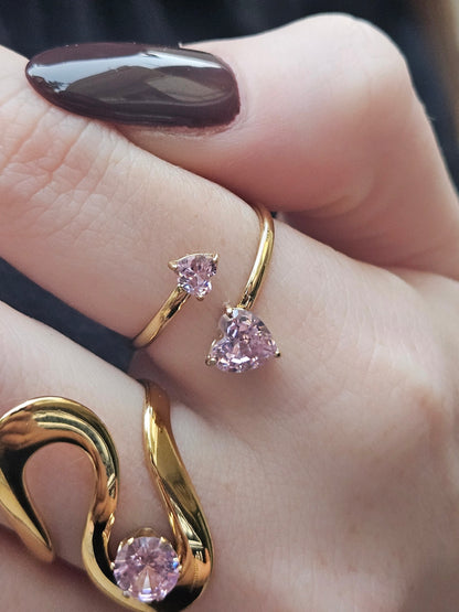 Anello Fedina Doppio Cuore