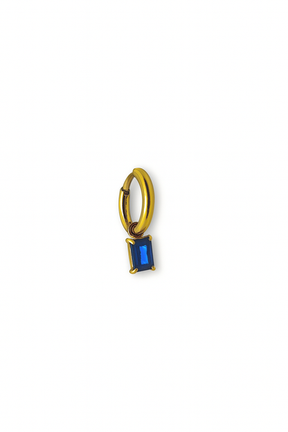 Orecchino Hoop Baguette Classic Color