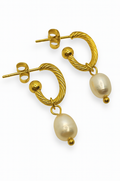 Orecchini Fune Perla