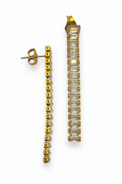 Orecchini Pendenti Baguette