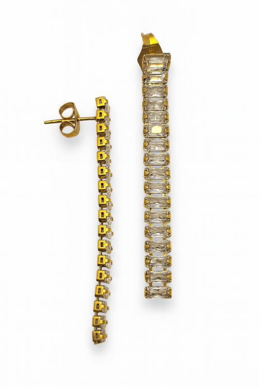 Orecchini Pendenti Baguette