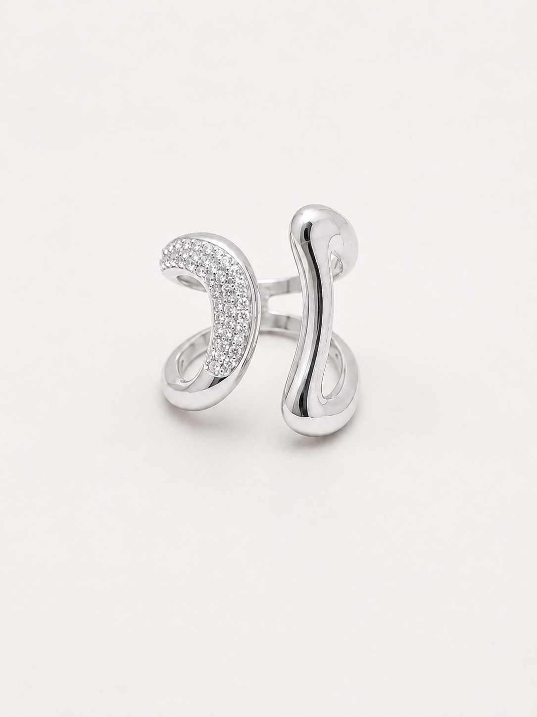 Anello Sinuosa Pavè