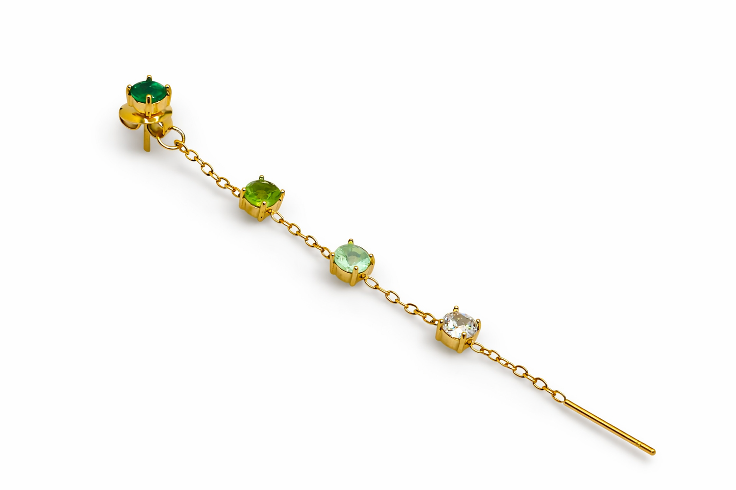 Orecchino Siria Saliscendi Verde