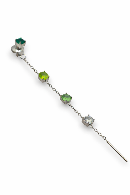 Orecchino Siria Saliscendi Verde