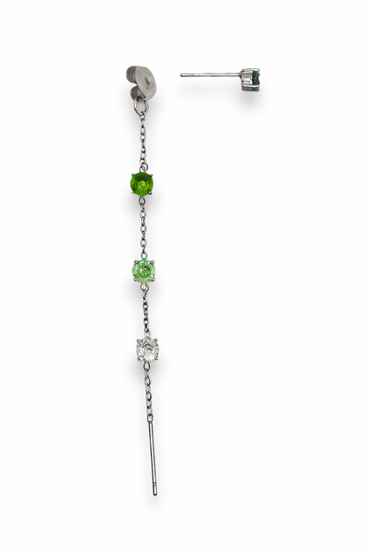 Orecchino Siria Saliscendi Verde