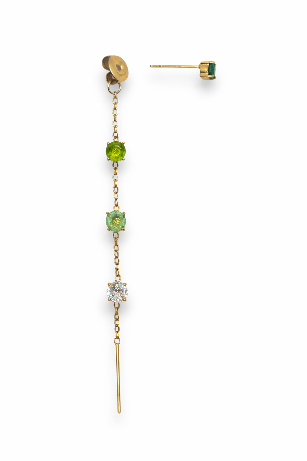 Orecchino Siria Saliscendi Verde