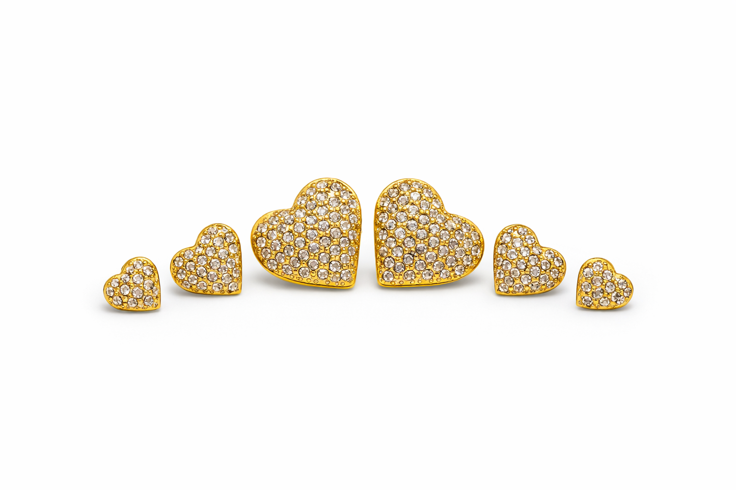 Orecchini Lobetto Cuore Pavè