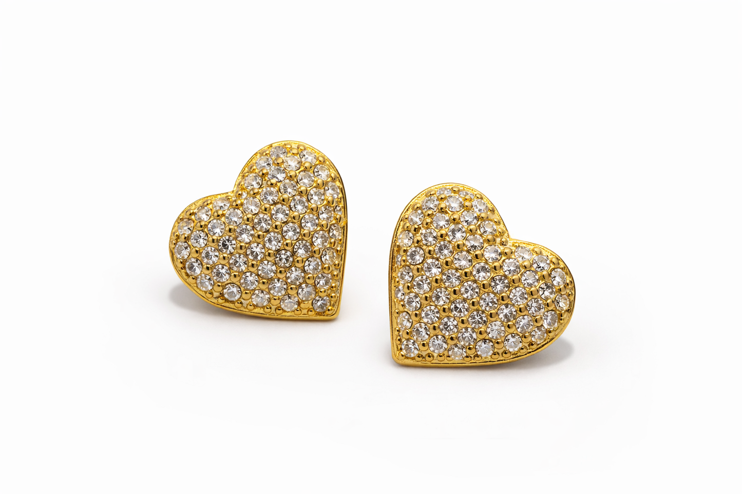 Orecchini Lobetto Cuore Pavè