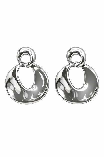 Orecchini Cerchio Fluido Duo