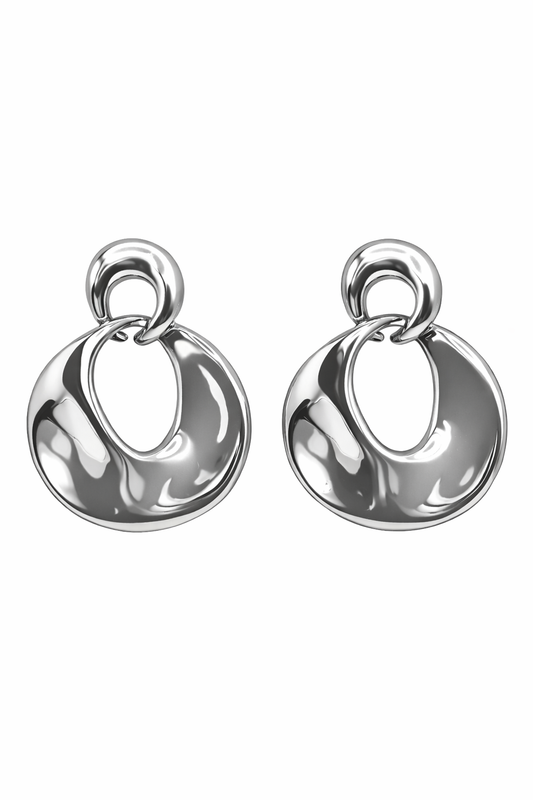 Orecchini Cerchio Fluido Duo