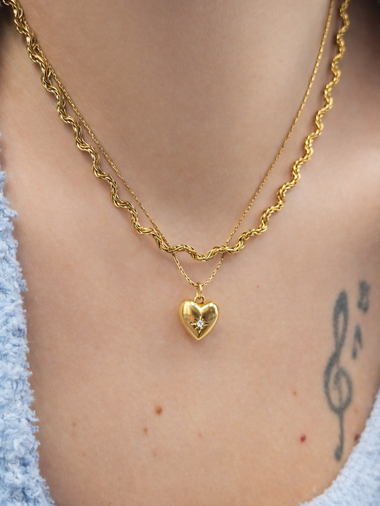 Ciondolo Cuore Stella Polare