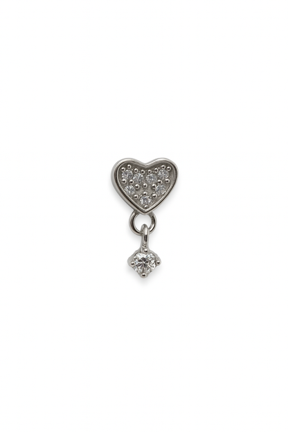Piercing Cuore Con Pendente Punto Luce