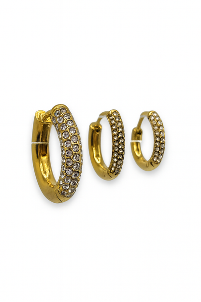 Orecchini Hoop Middle Pavè