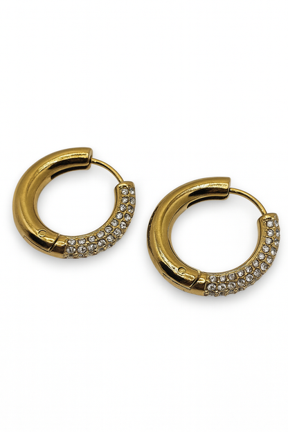 Orecchini Hoop Middle Pavè