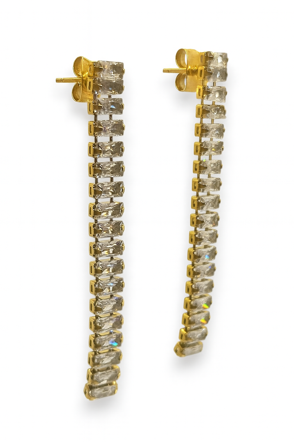 Orecchini Pendenti Baguette