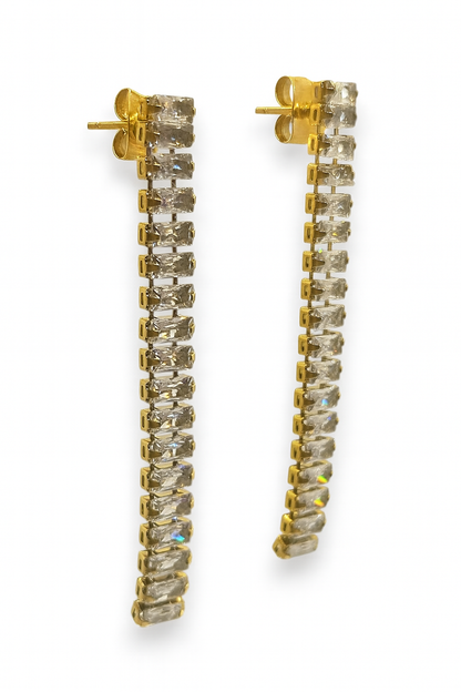 Orecchini Pendenti Baguette