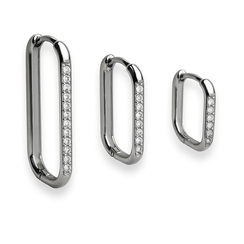 Set Orecchini Squadrati