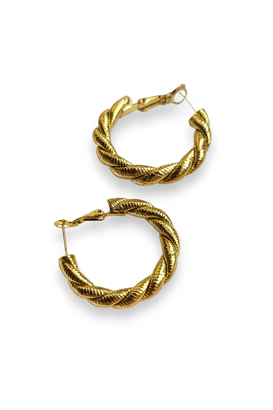Orecchini Hoop Intrecciati