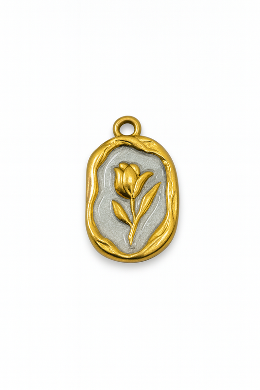 Ciondolo Placchetta Tulipano