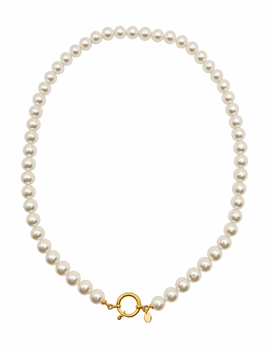Collana Perle Classiche Chiusura a Timone