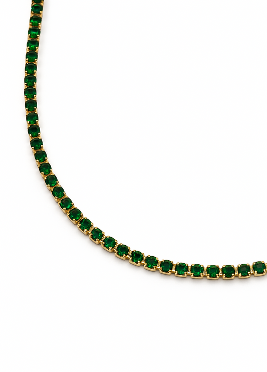 Collana Tennis Small Verde