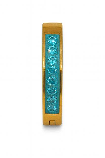 Orecchino Hoop Strass Rainbow