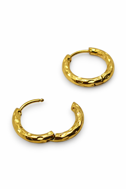 Orecchini Hoop Martellati