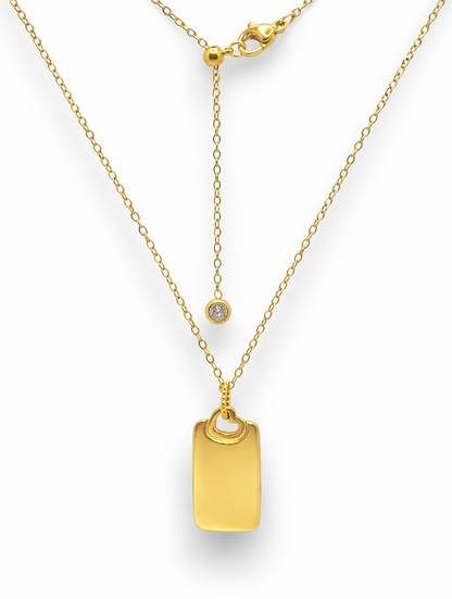 Collana Saliscendi Placchetta Cuore Personalizzabile