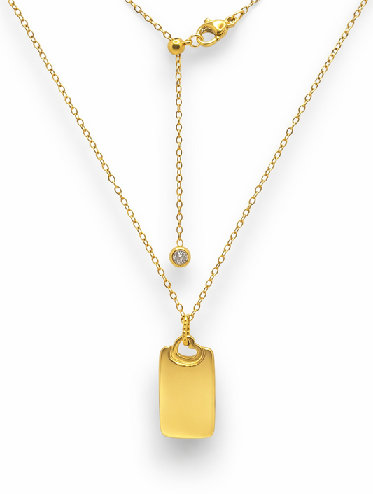 Collana Saliscendi Placchetta Cuore Personalizzabile