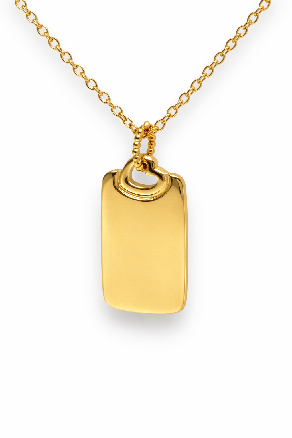 Collana Saliscendi Placchetta Cuore Personalizzabile