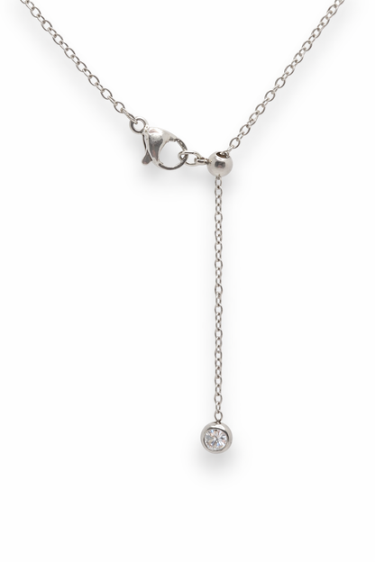 Collana Saliscendi Placchetta Cuore Personalizzabile