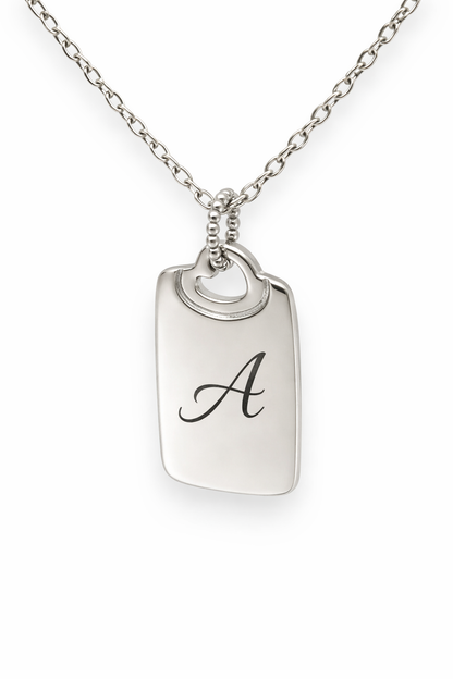 Collana Saliscendi Placchetta Cuore Personalizzabile