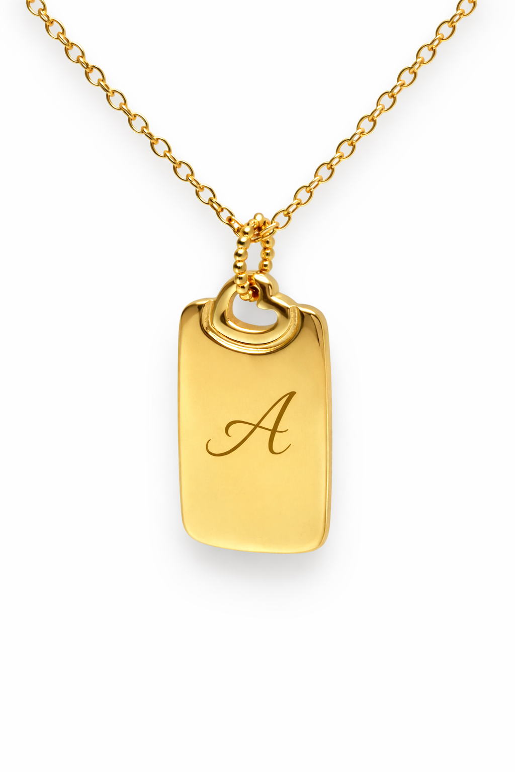 Collana Saliscendi Placchetta Cuore Personalizzabile