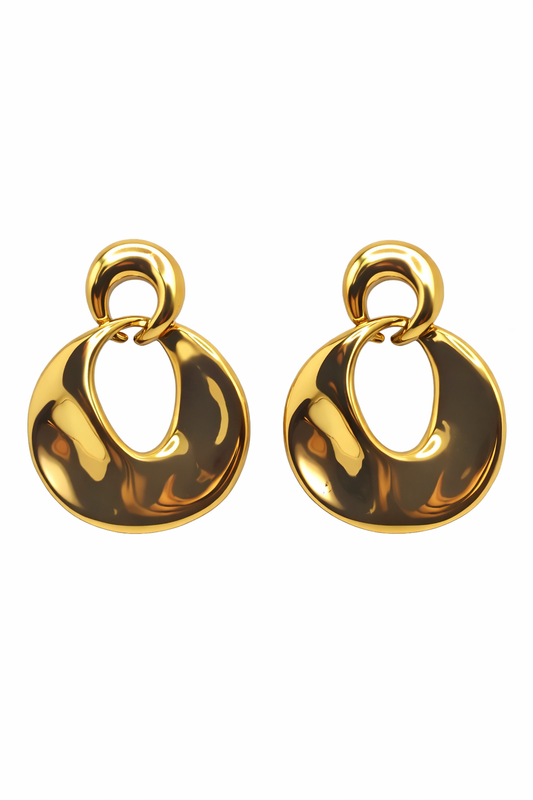 Orecchini Cerchio Fluido Duo