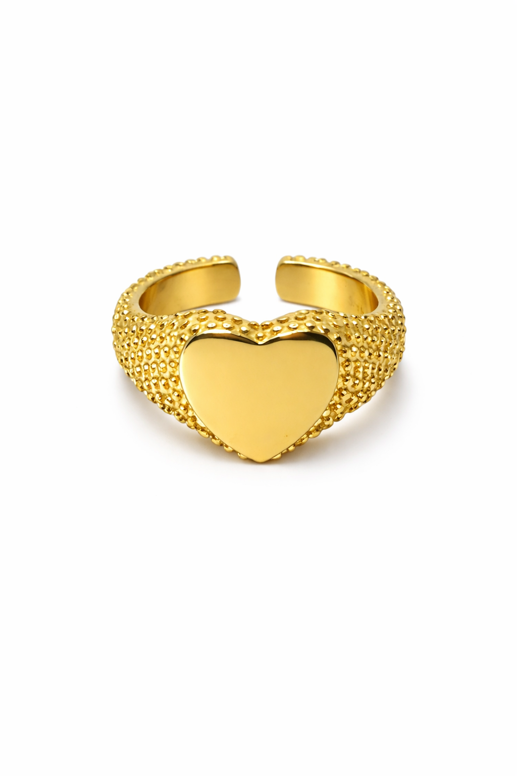 Anello Impero Cuore Martellato Personalizzabile