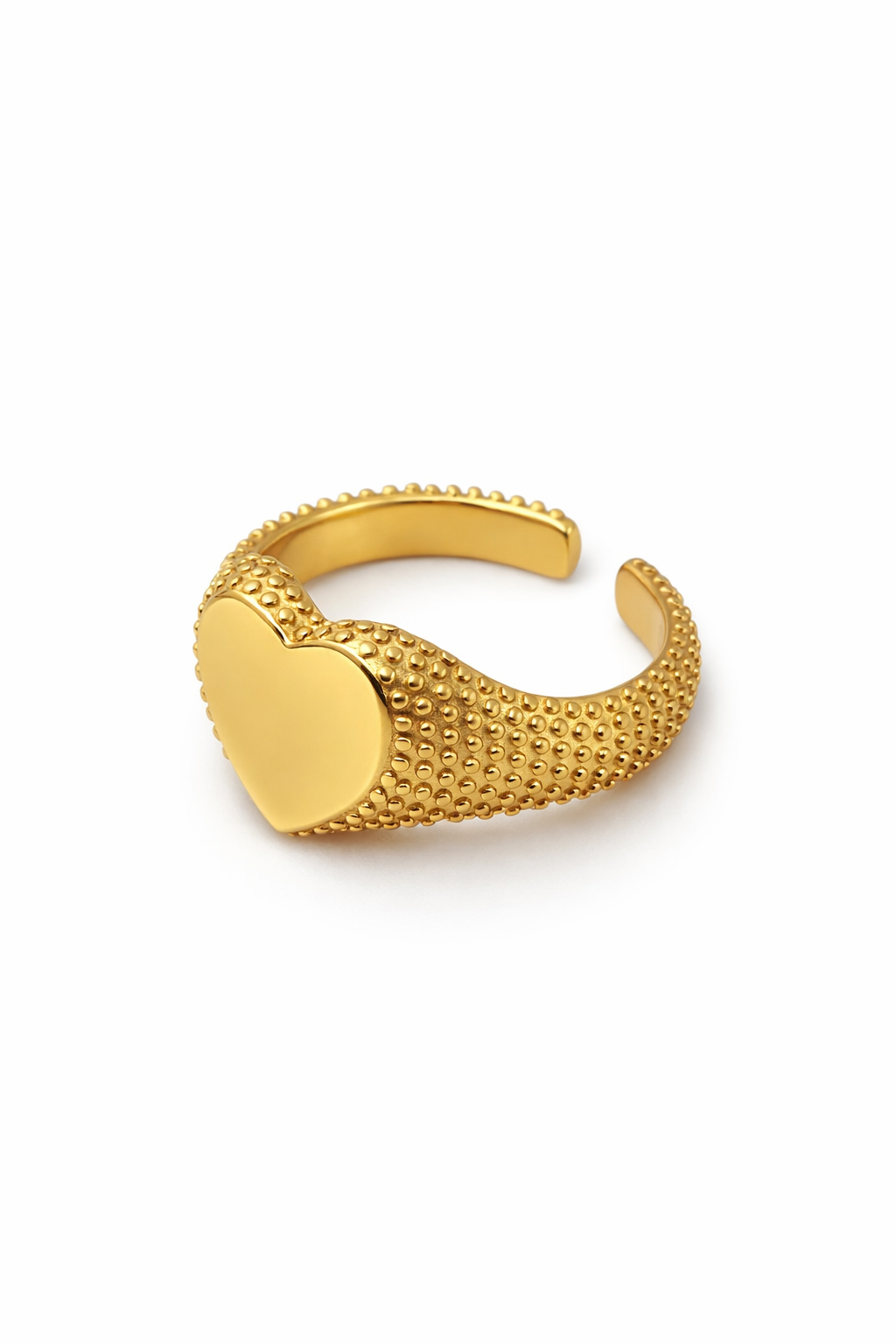 Anello Impero Cuore Martellato Personalizzabile