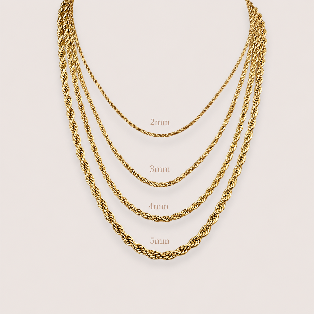 Collana Twist Sottile Varie Misure