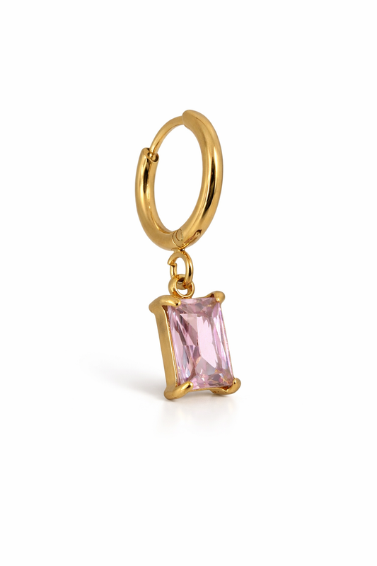 Orecchino Hoop Baguette Cromia