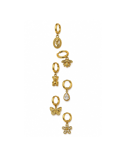 Set Orecchini Hoop Story Charms
