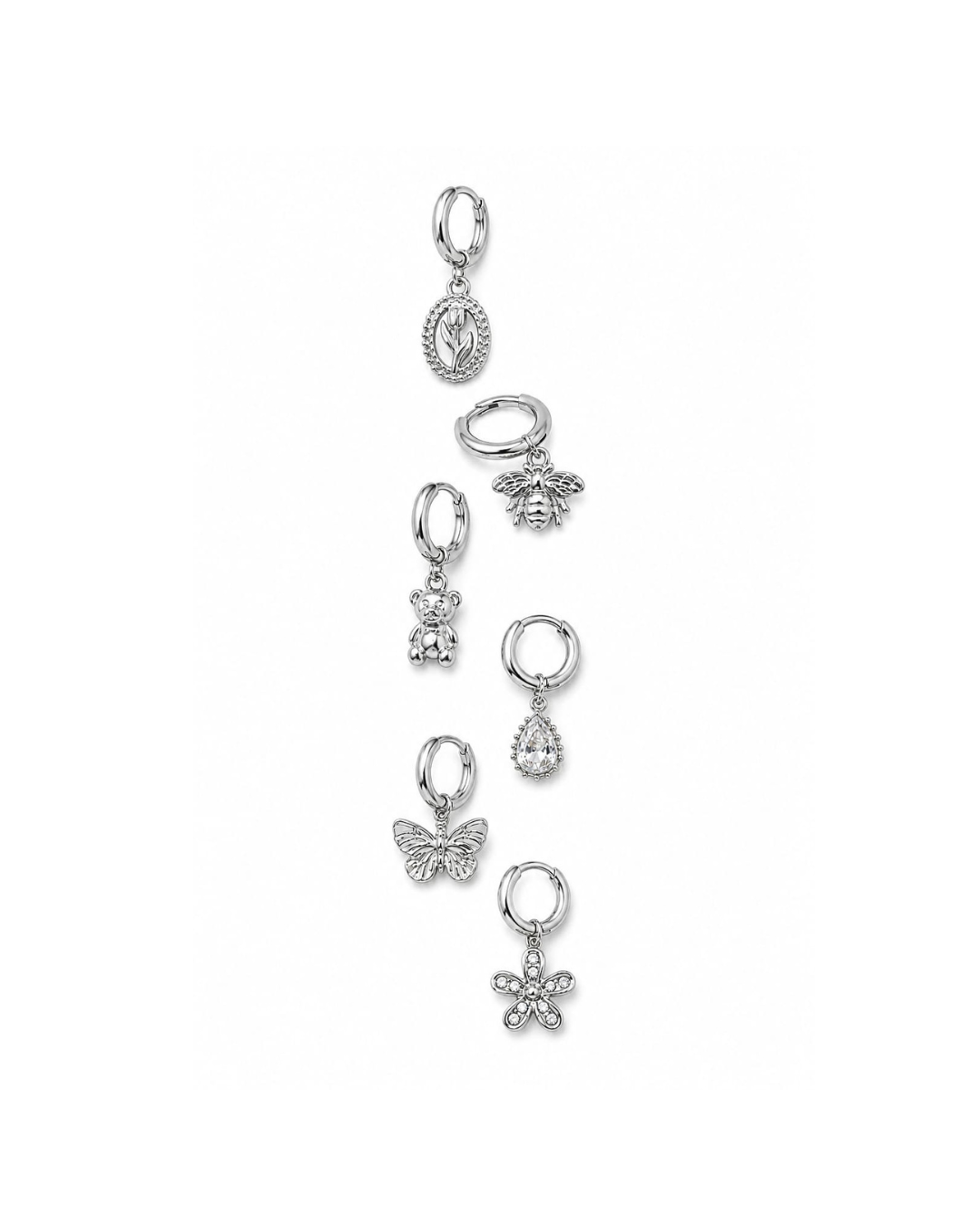 Set Orecchini Hoop Story Charms