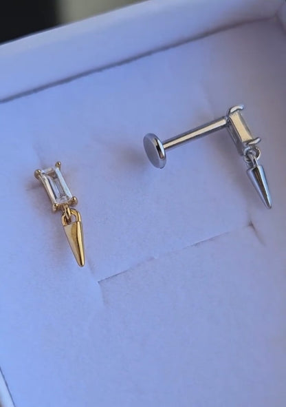 Piercing Mini Baguette Con Pendente