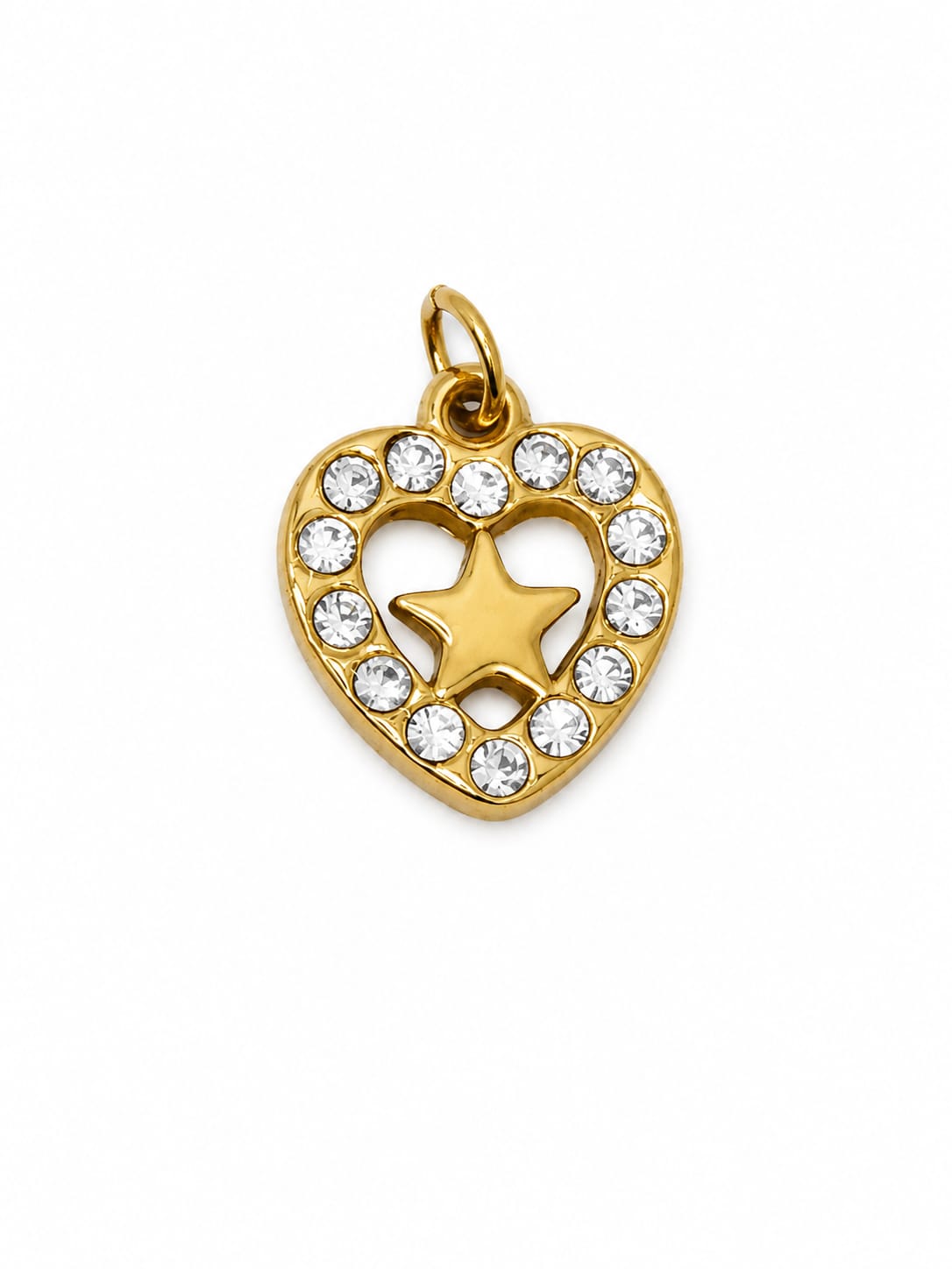 Ciondolo Cuore Stella Strass