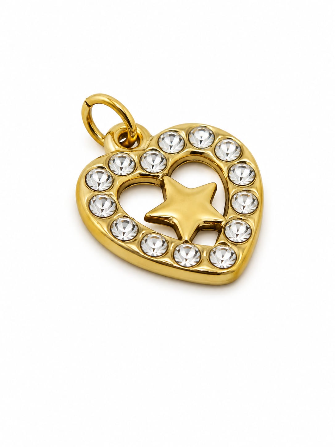 Ciondolo Cuore Stella Strass