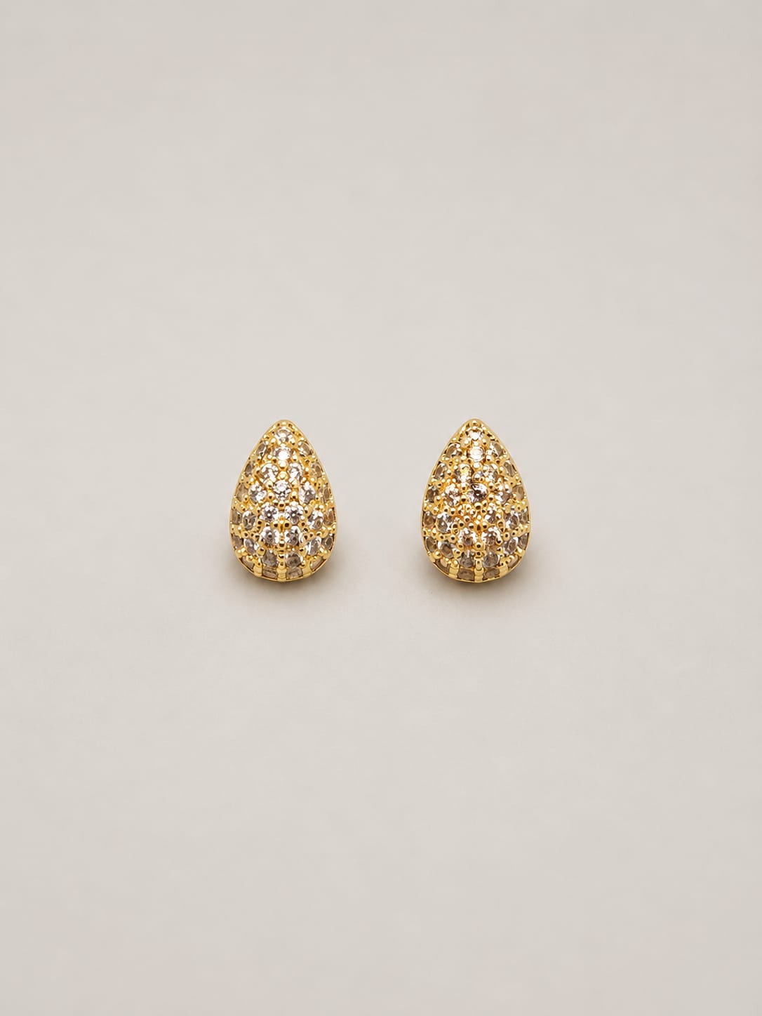 Orecchini Lobetto Mini Goccia Pavè