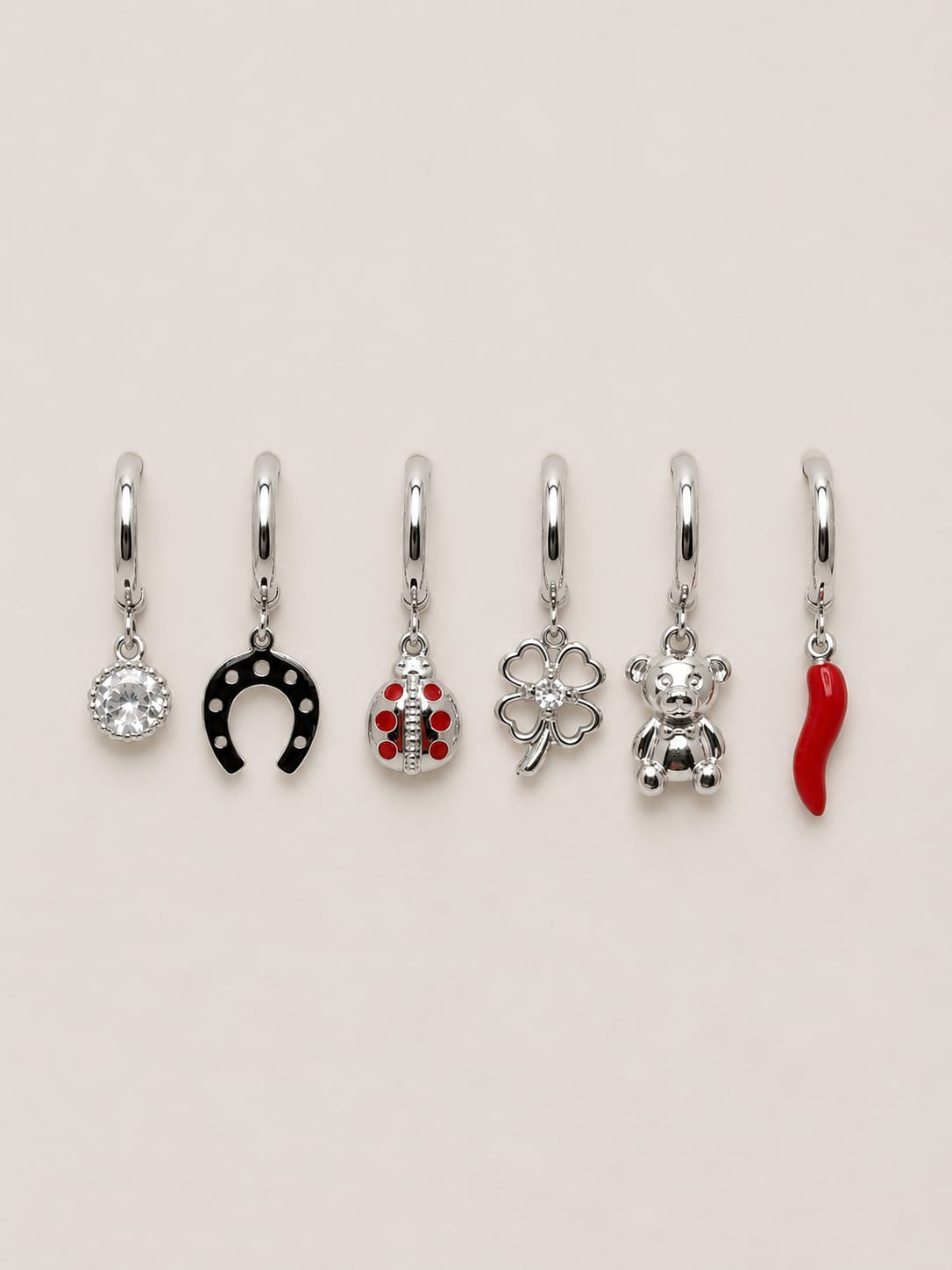 Set Orecchini Hoop Lucky Me Charms