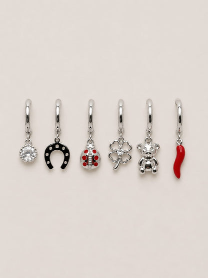 Set Orecchini Hoop Lucky Me Charms