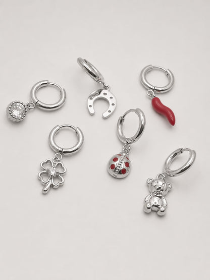 Set Orecchini Hoop Lucky Me Charms