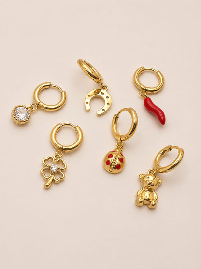 Set Orecchini Hoop Lucky Me Charms